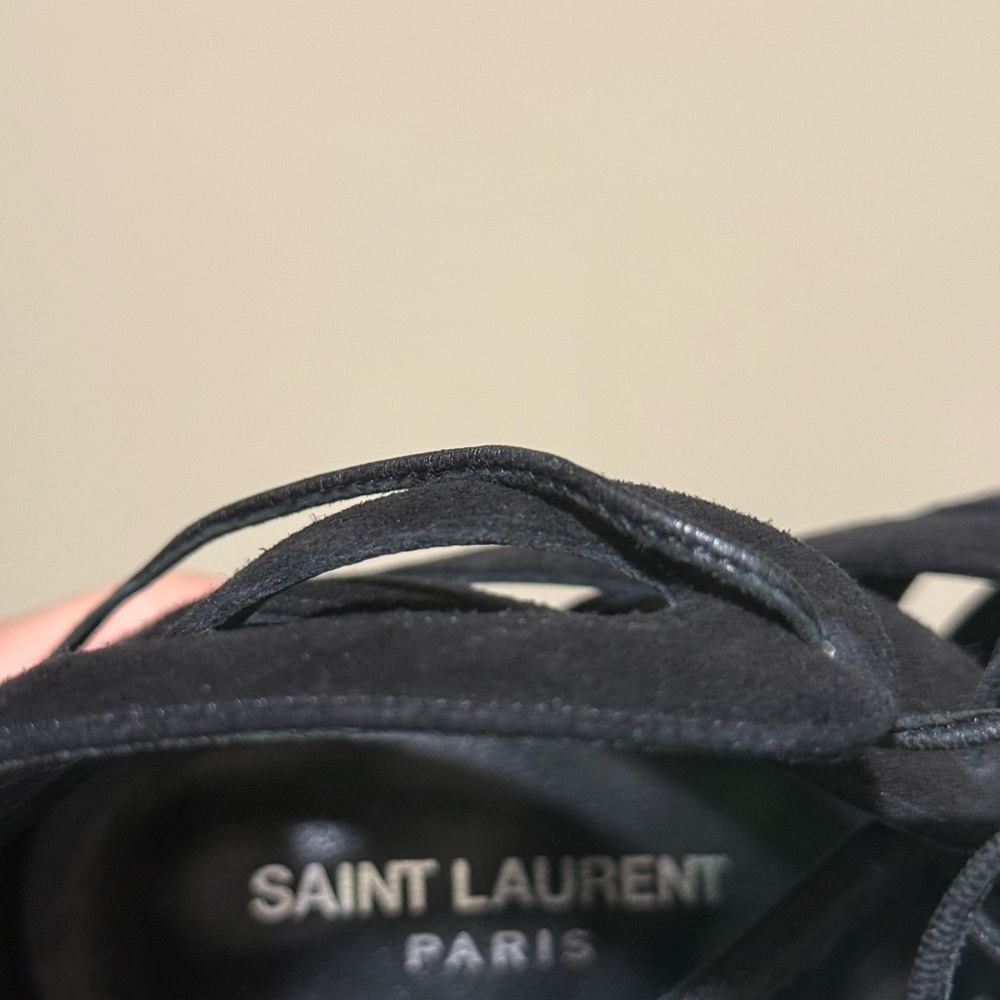 Saint Laurent Black Cage Heels with Block Heel - Picture 3 of 4